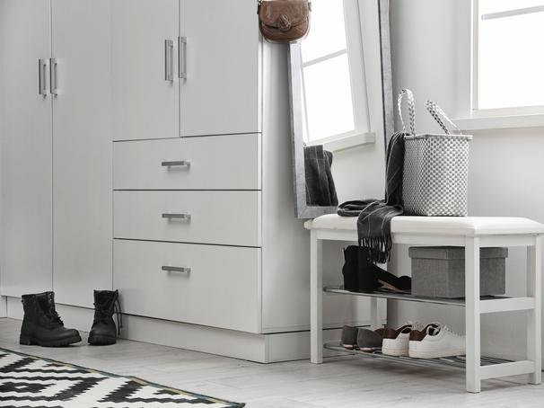 Wandschränke für Ihre Kleidungsstücke Wandschrank für den Ankleideraum - Nahaufnahme